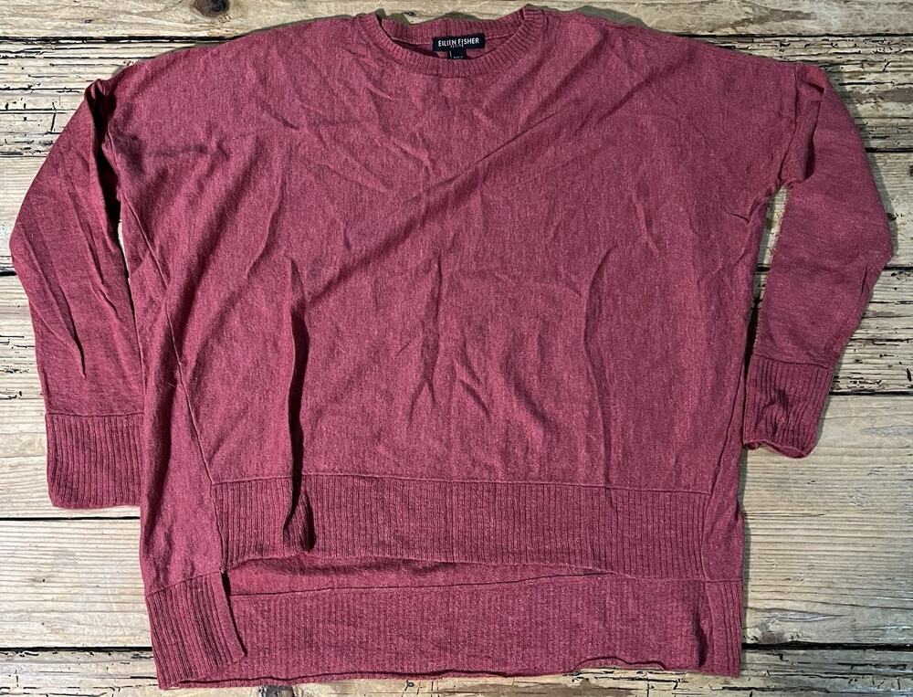 Eileen Fischer Women Size PP Terracotta Knit Sweater